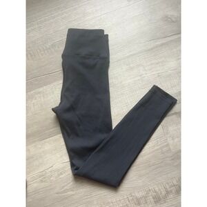 Women's navy KYODAN SOLSTICE RIBBED ULTRA HIGH-WAIST‎ LEGGINGS petite small